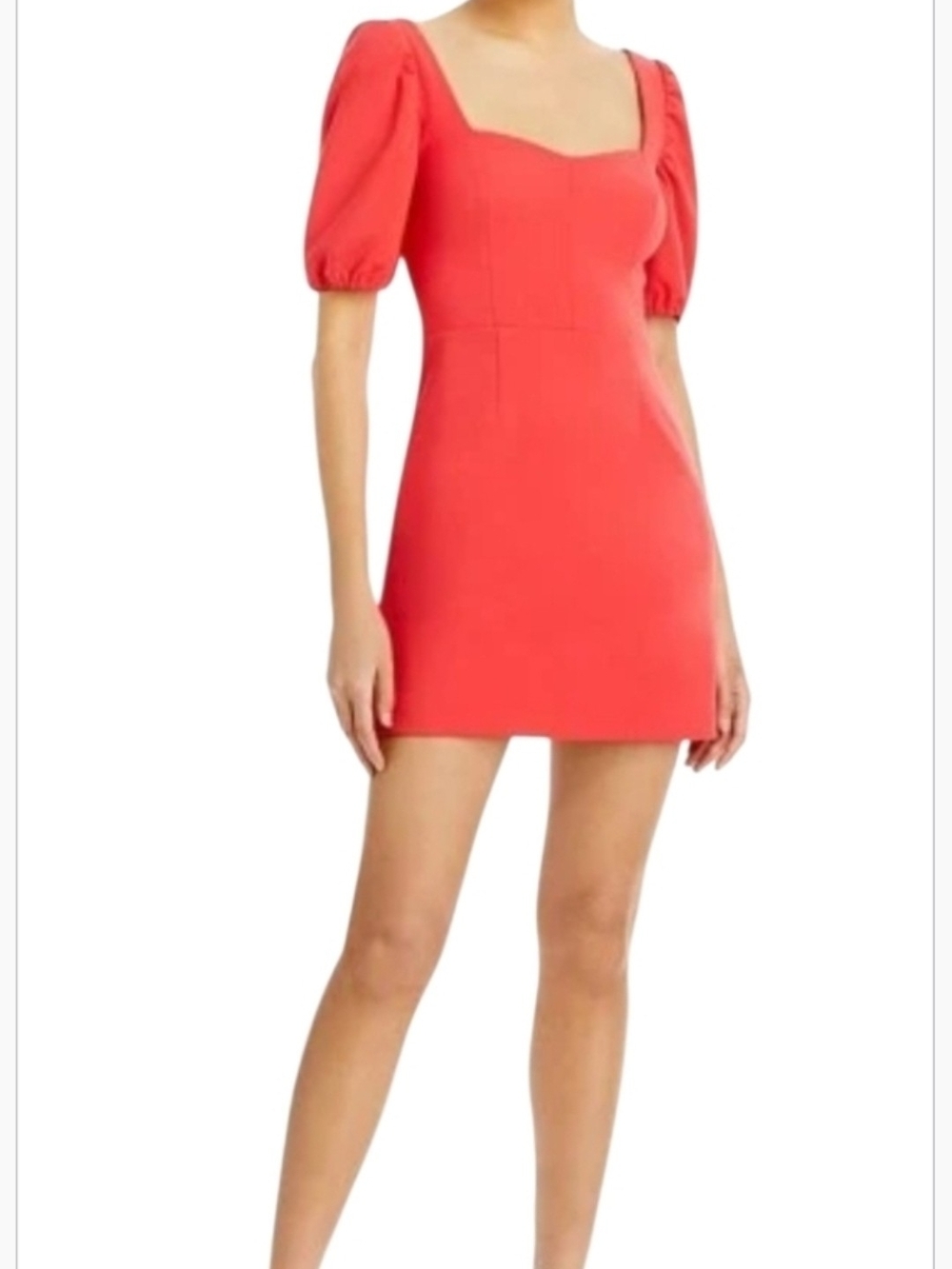 French Connection Whisper Cut Out Back Coral Mini Dress Size 6 New With Tags